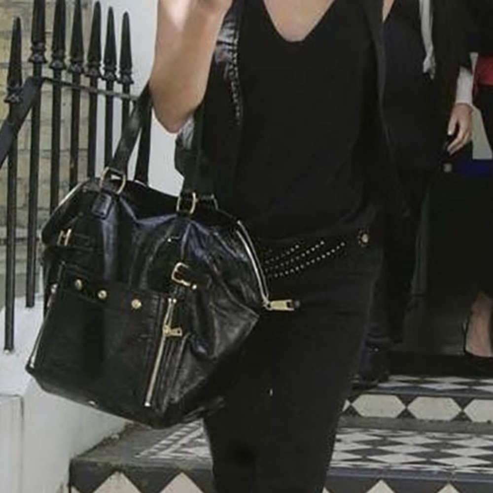 Yves Saint Laurent YSL Black Downtown Leather Bag